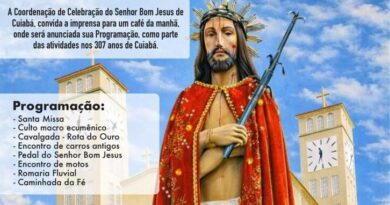 CUIABÁ CELEBRA 307 ANOS COM PROGRAMAÇÃO ESPECIAL EM HOMENAGEM AO SENHOR BOM JESUS DE CUIABÁ