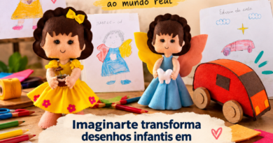 Imaginarte transforma desenhos infantis em bonecos artesanais personalizados em Poconé
